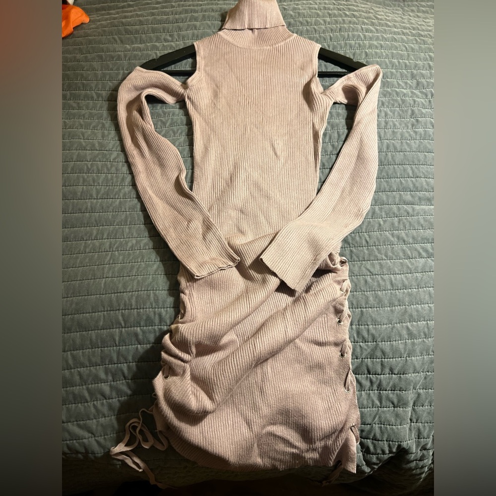 Fashion Nova Blush Long Sleeve Dress